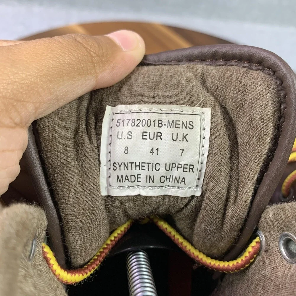 Levis High Top Shoes Mens 8 Brown Synthetic Leather Casual Boot Style Sneaker